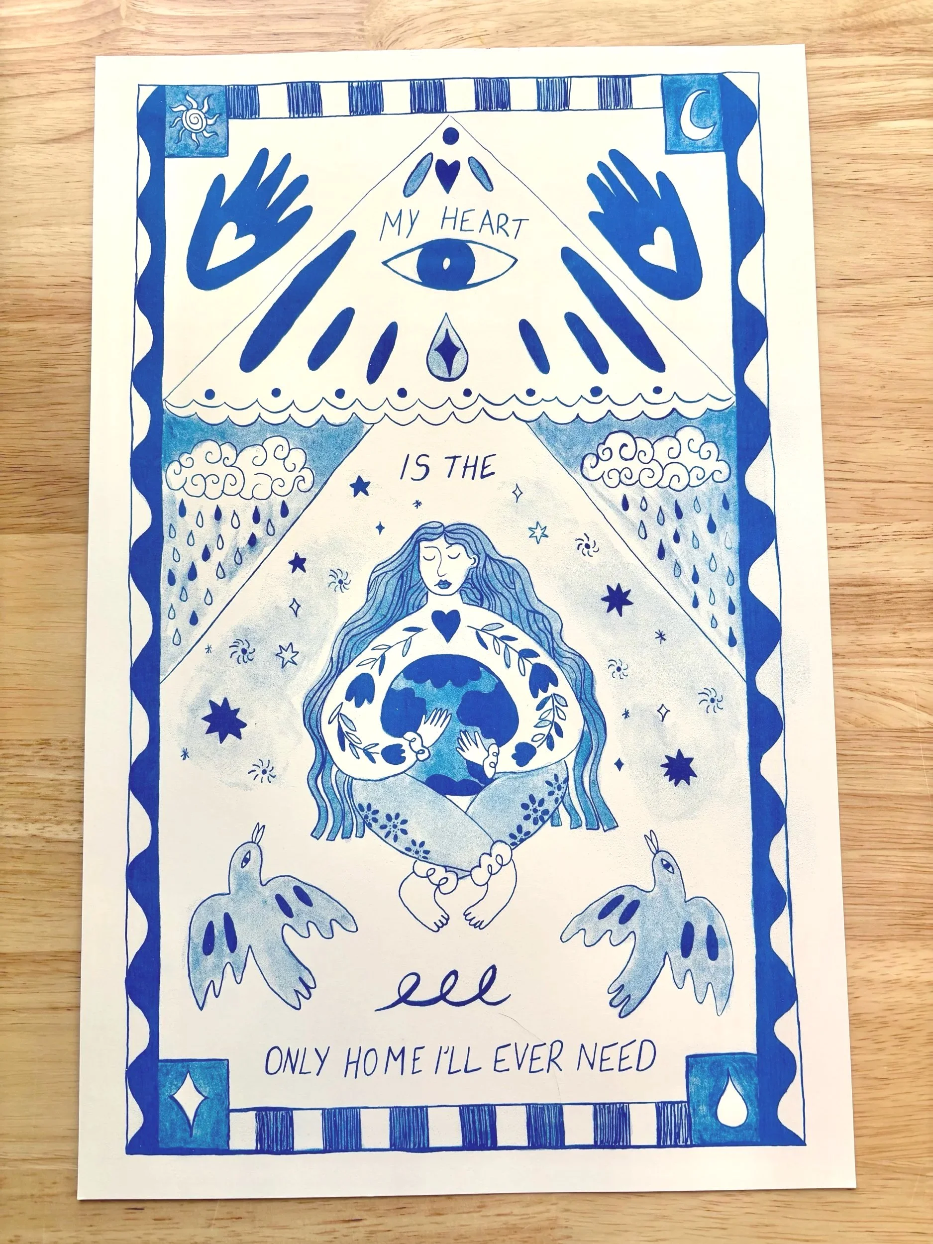 My Heart — Risograph 11x17 — Limited Print Run