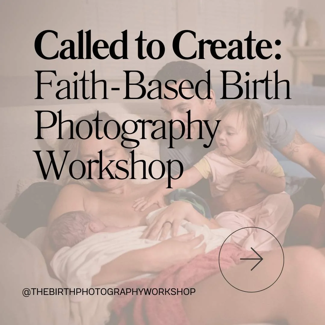 Join a one-of-a-kind faith-based birth photography workshop designed for Christian creatives. Learn how to capture powerful, spirit-led birth stories while growing your business and portfolio. Taught by award-winning birth photographer Alaina Nunez