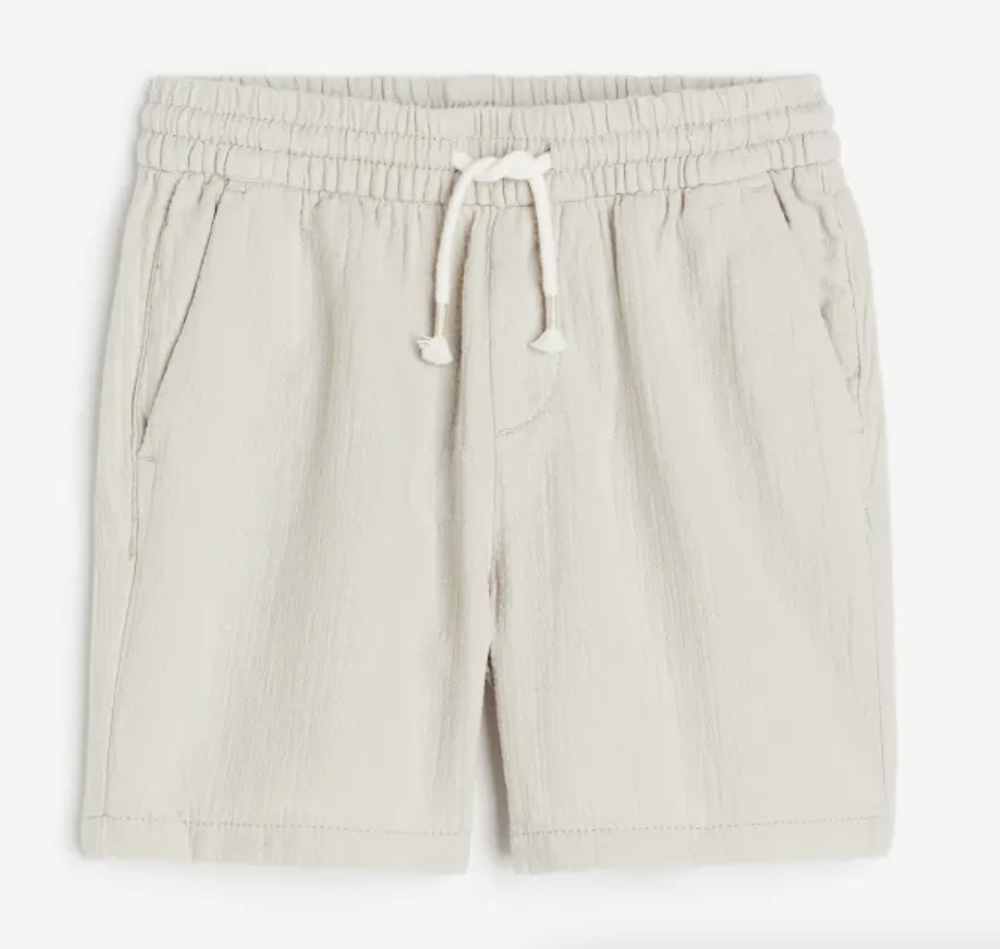 H+M Crinkled cotton shorts