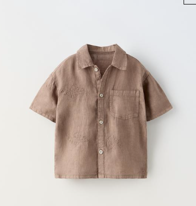 Zara embroidered linen shirt for boys