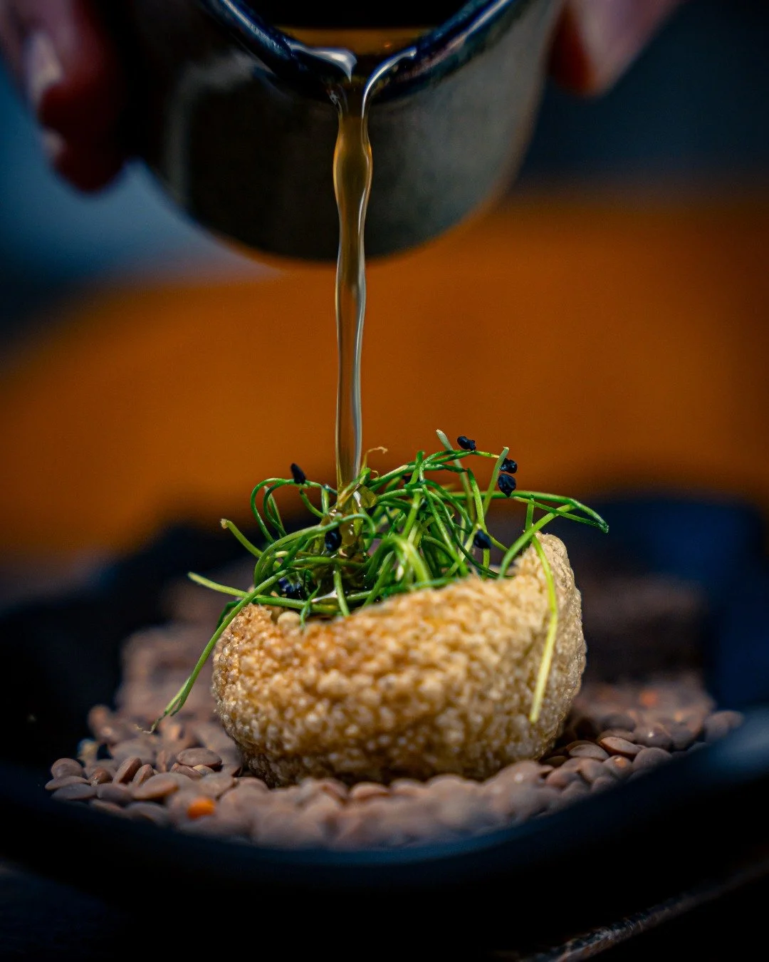 Spotlight on our tamarind bomb ✨ A dish we've been very excited to present you.  They call it pani puri in India, golgappa in Pakistan - crispy, hollow spheres filled with flavour. It&rsquo;s a street-food ritual and for us a childhood memory. Bursti