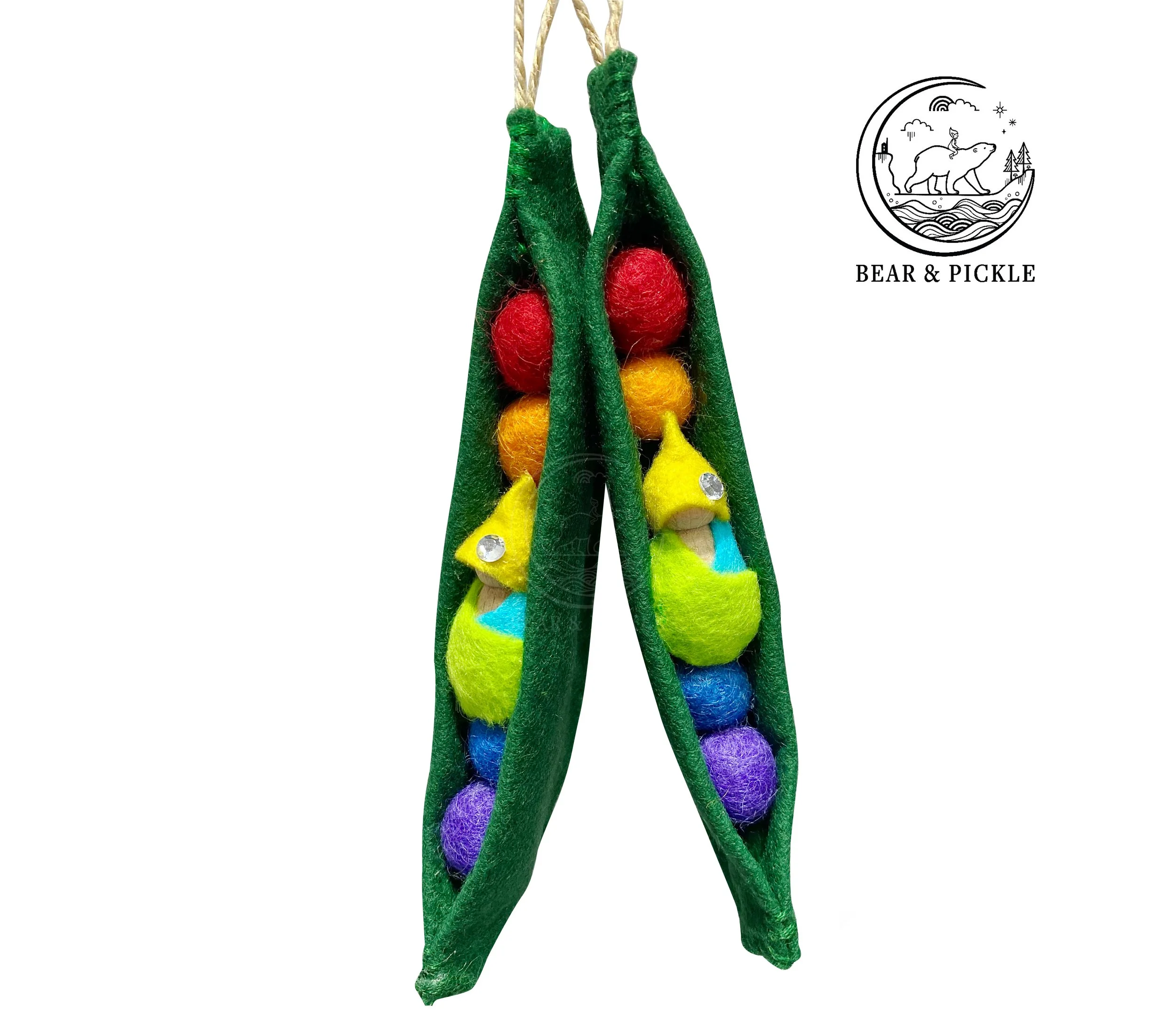 Rainbow Pea Pod Cornish Piskie