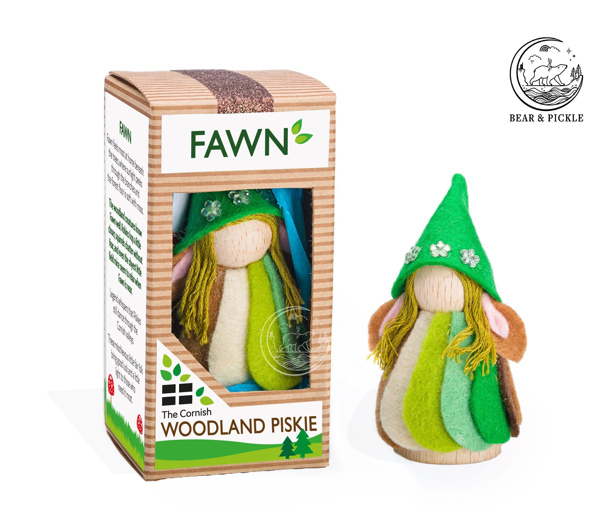 Fawn the Woodland Boxed Cornish Piskie