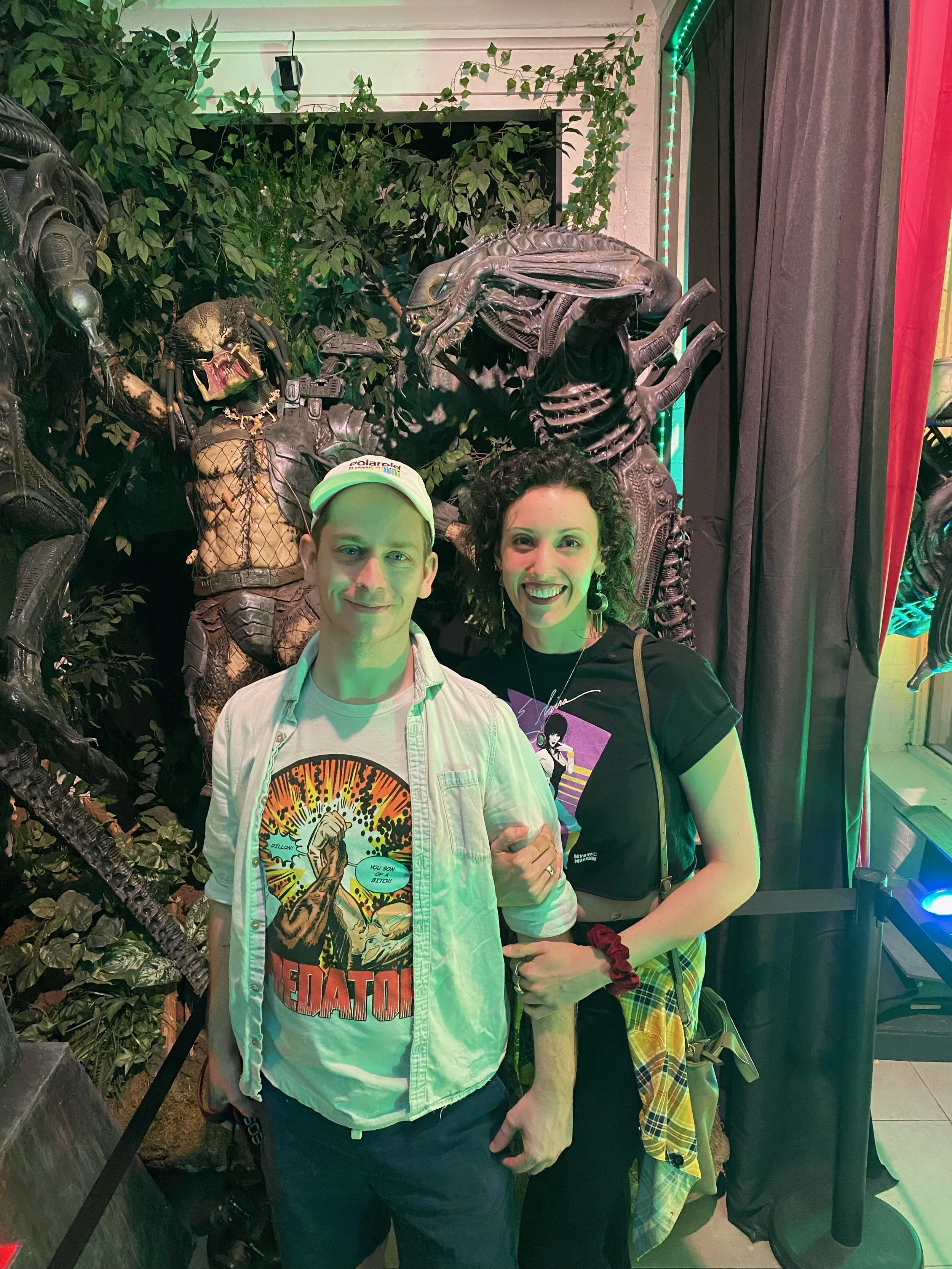 Chelsea Beller and Mike Monaghan at the exhibit Icons of Darkness in Hollywood, CA