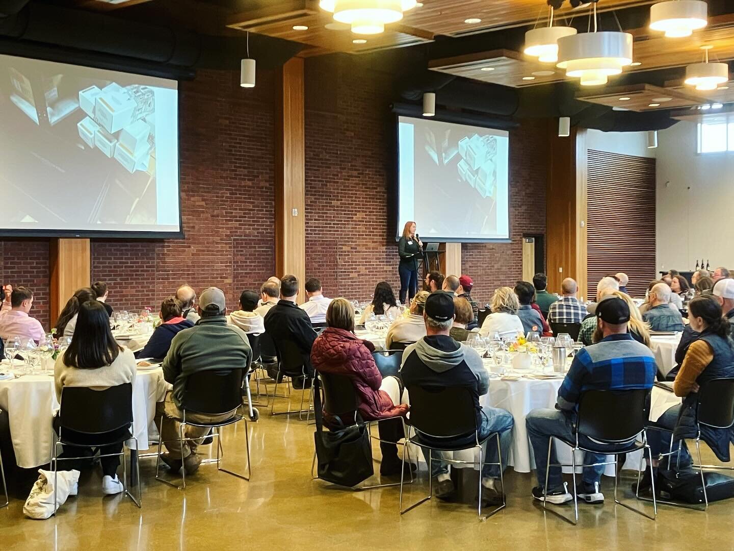 At the LIVE Annual Meeting today🍷, one of the lovely wine non-profit orgs we work with. We&rsquo;re happy to support the team for a 4th year. #eventprofs #oregonwine #organicwine