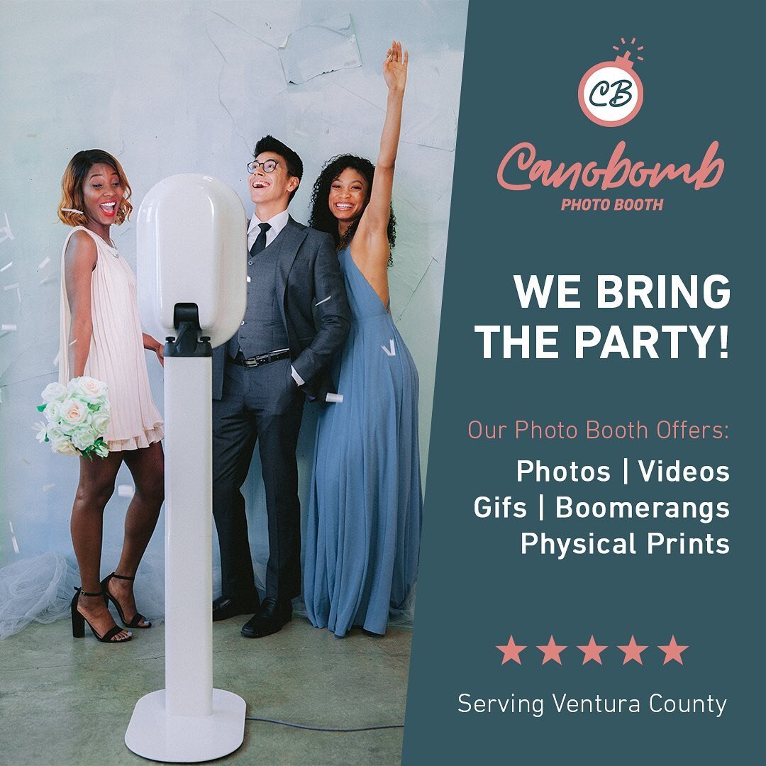 Let Canobomb bring the fun to your next event! 🥳 Our simple to use booth offers photos, videos, boomerangs, and gifs! Plus, we offer physical prints! 🎞
.
.
Visit Canobomb.com to learn more
.
#oxnard #ventura #camarillo #thousandoaks #ojai #newburyp