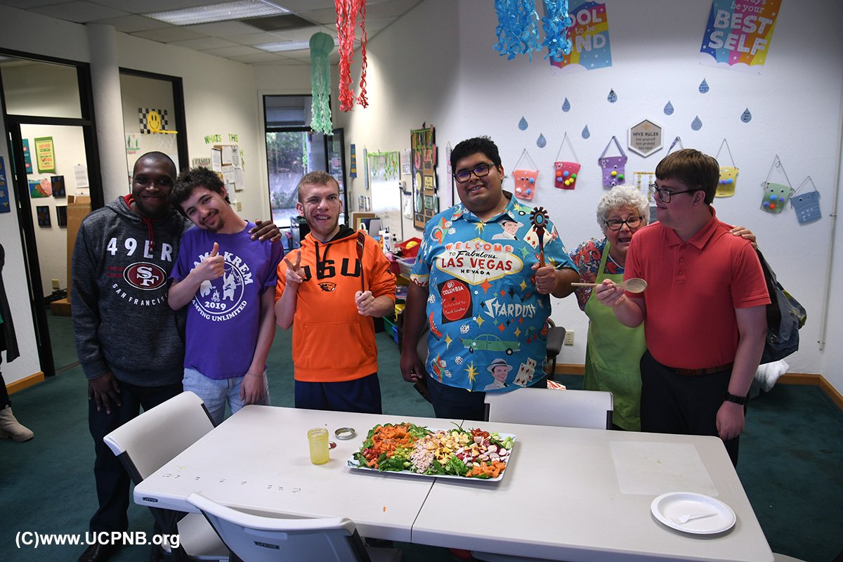 Our participants at the Marin Adult Day Program love their visits from Chef Rosalie of Kids Cooking for Life learning about healthy cooking and nutrition! This day they collaboratively prepared a &quot;Rainbow Salad&quot; consisting of many other fav