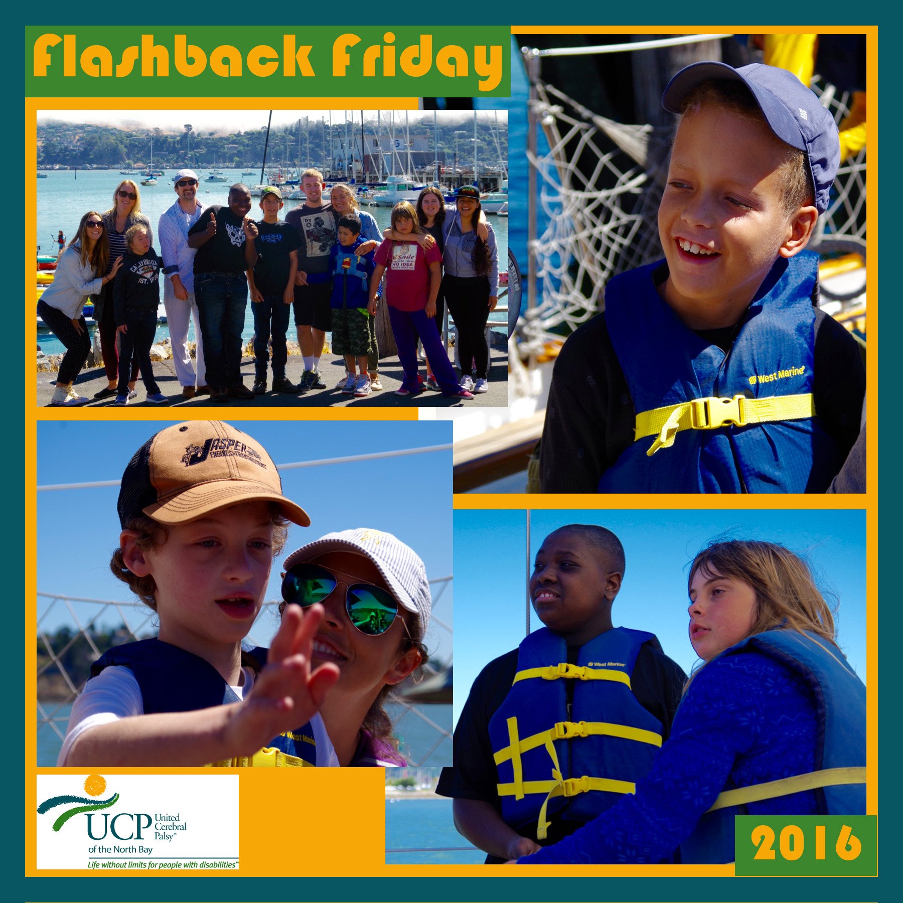 Flashback Friday to 2016 and Cypress School students and staff enjoying a wonderful day sailing on the Bay! Learn more about Cypress School and all of UCP of the North Bay's programs here: http://ucpnb.org