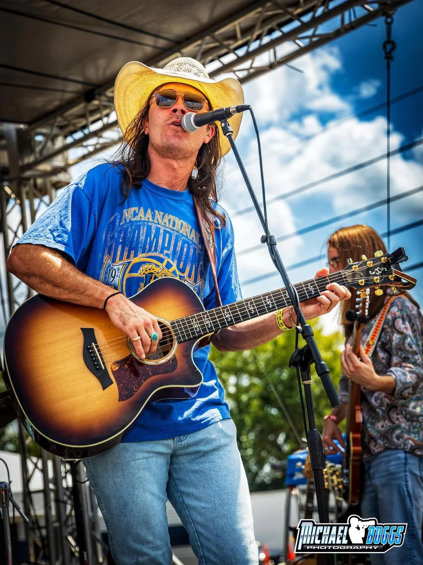 Dalton Kiser and The Downwind playing at the Bourbon Jam Music Festival 