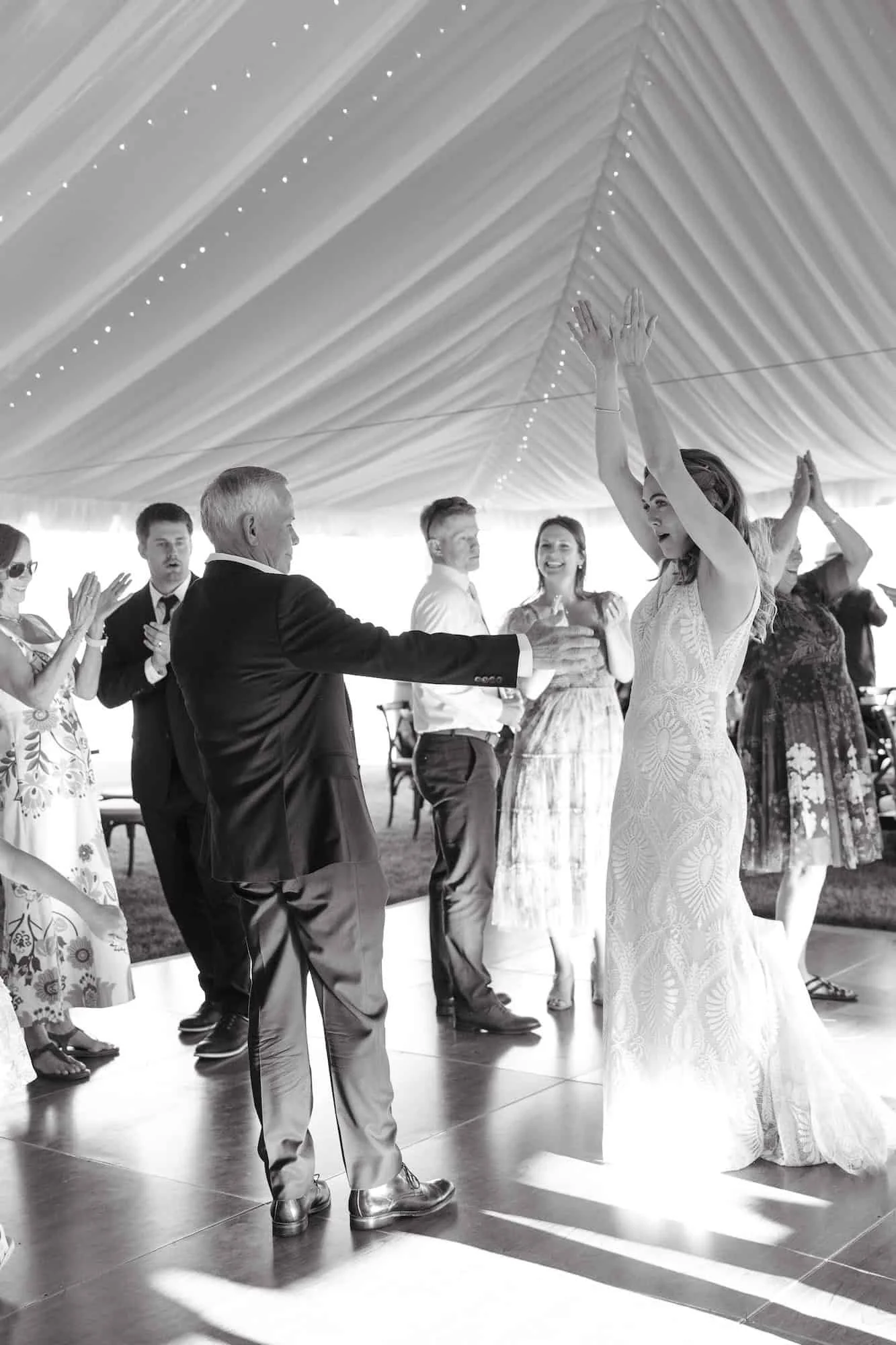 Luxury tent wedding reception