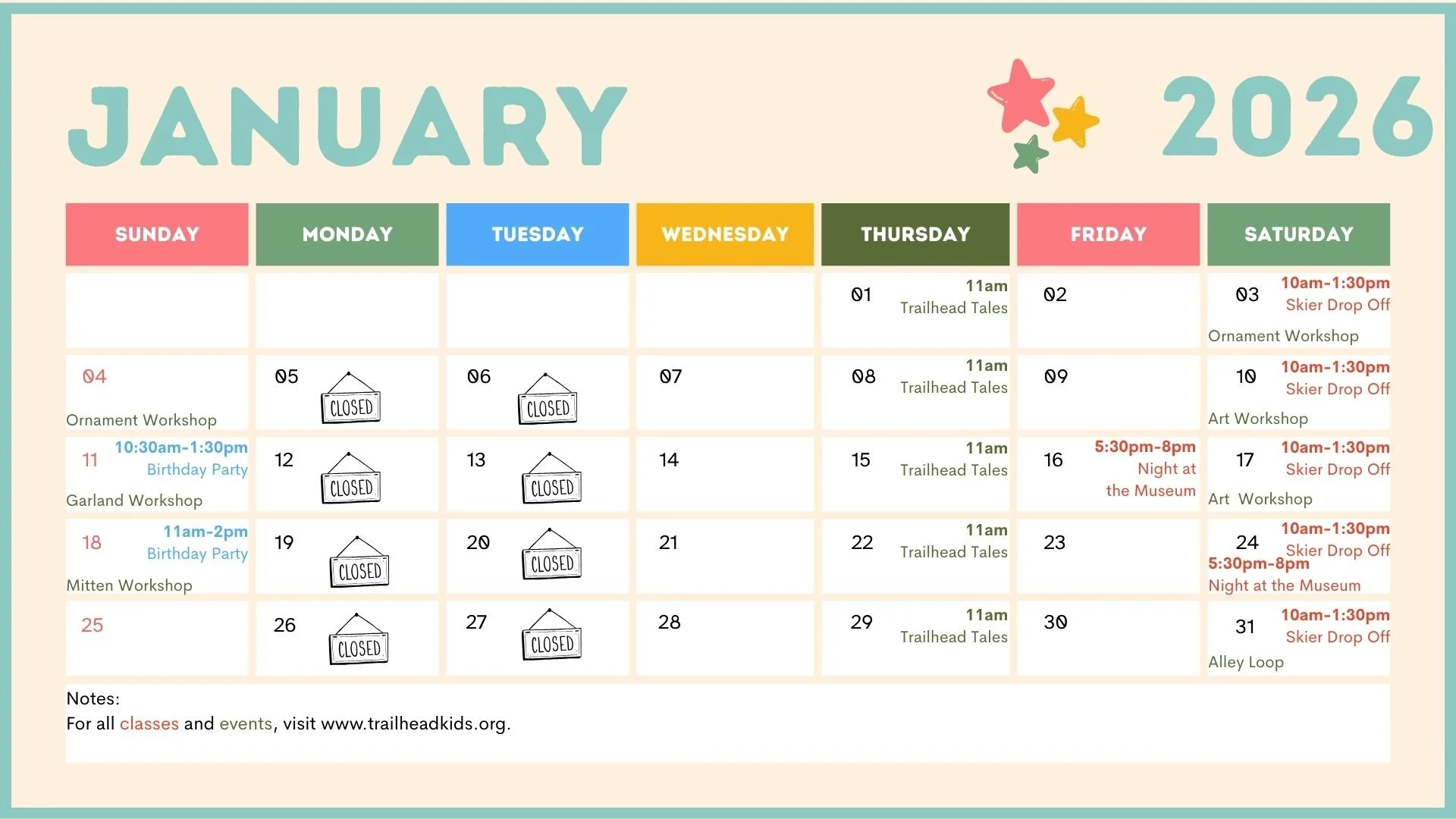 January at the Trailhead