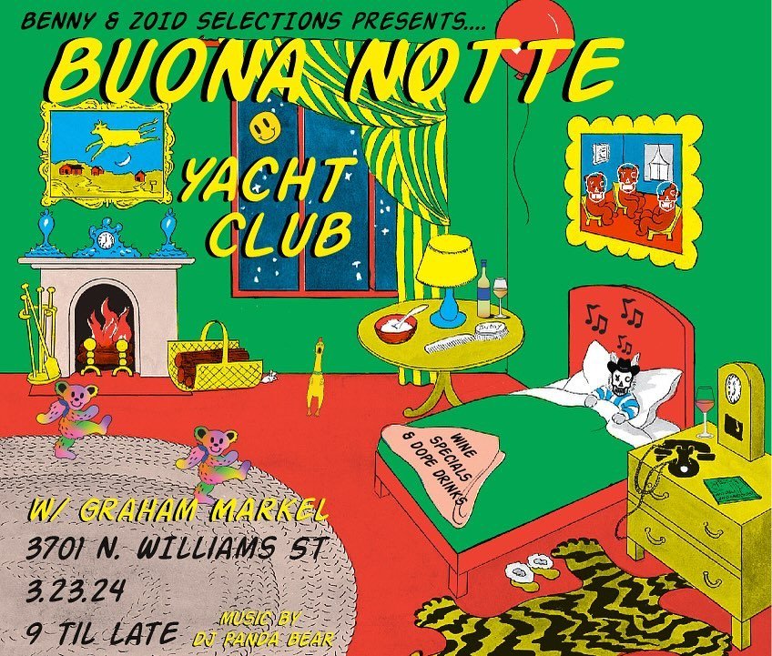 Come try the new vintage from @buonanottewines &amp; MEET the winemaker, GRAHAM MARKEL! 

There will be some special bites &amp; @ericbennybloom will be playing house music with @vineservant aka DJ Panda Bear:)

See you at @yachtclubbar on SATURDAY 3