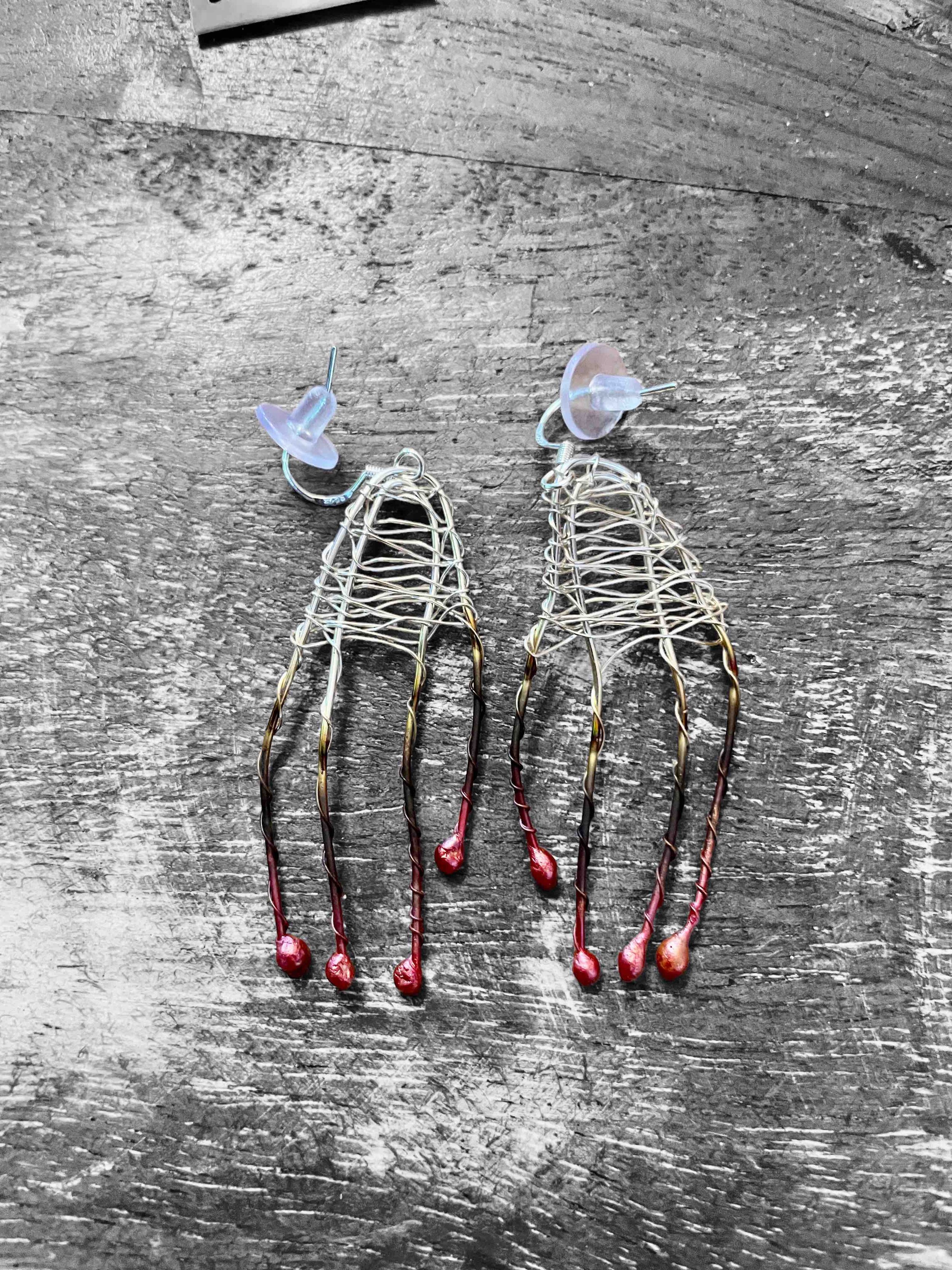 Silver Jellyfish earrings