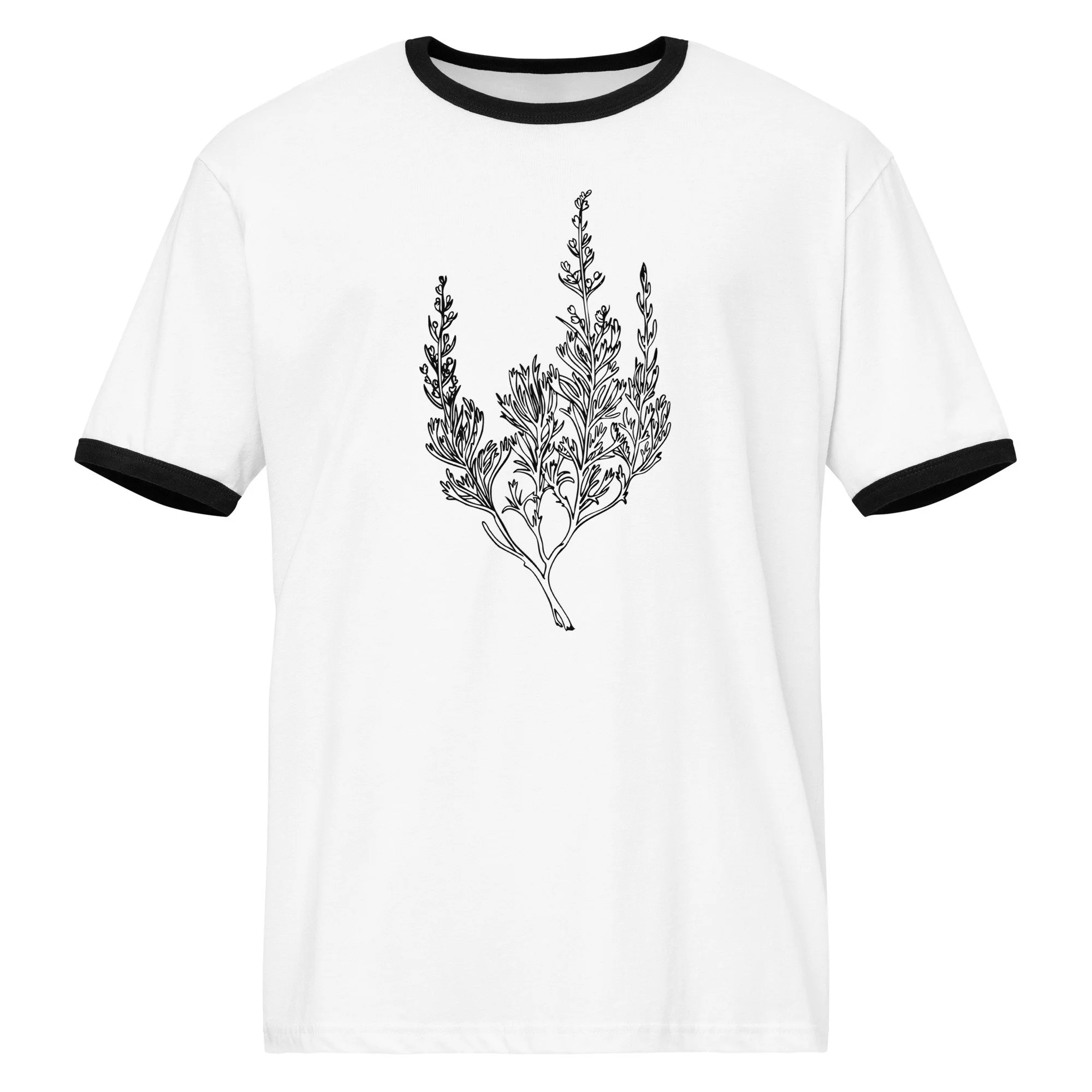 Unisex Ringer T-shirt - Artemisia Californica