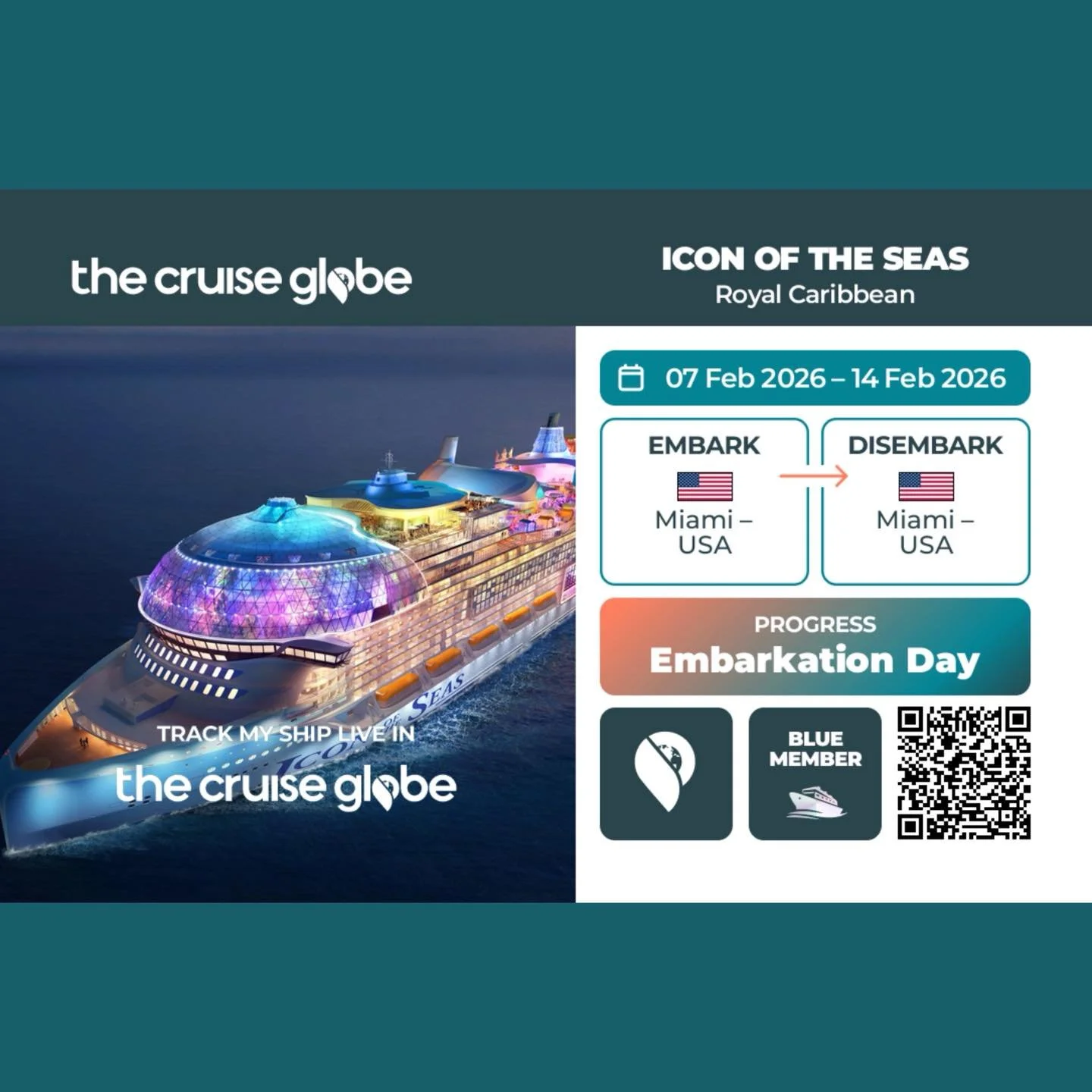 👑 Today&rsquo;s the day! We&rsquo;re returning to Icon of the Seas 🚢
We asked you to guess where we were heading&hellip; and some of you were very close.

Only a short one this time, for the next 57 days, we&rsquo;ll be sailing a rotation of the Ea