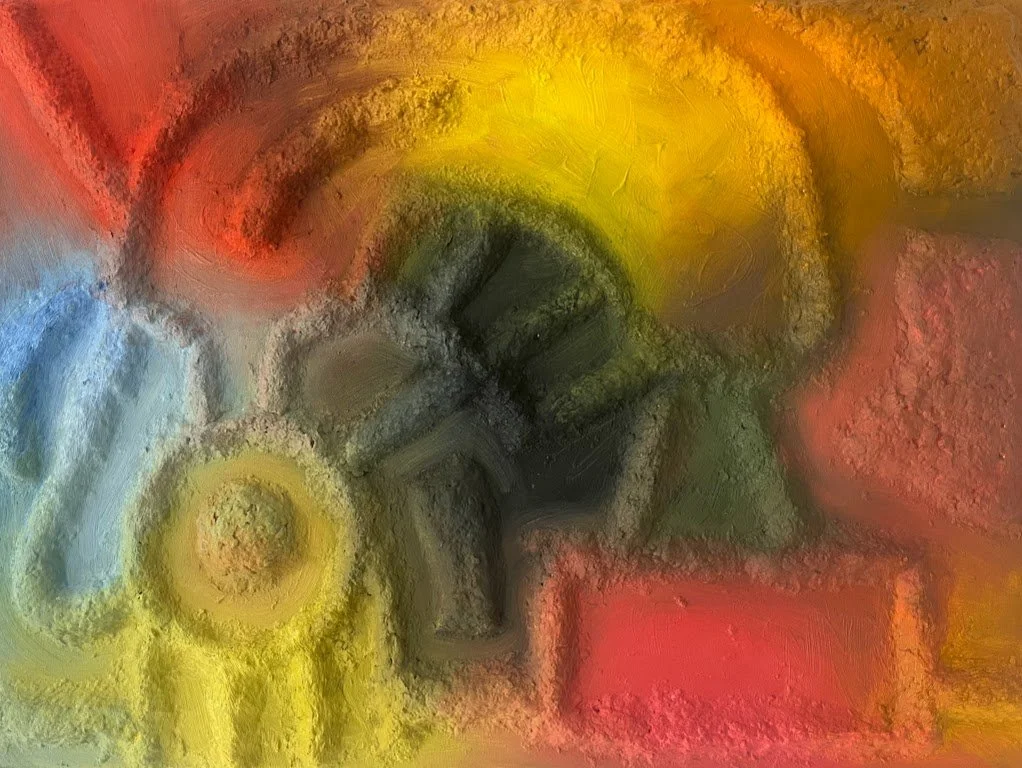 Upside Down Girl, 2023, 
Paper Pulp and Oil on Canvas, 
0 x 0 in.