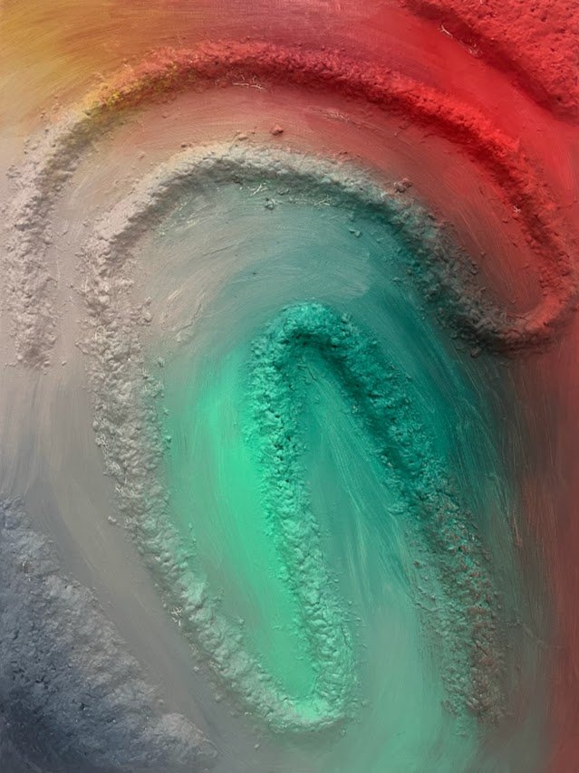 New Me?, 2023, 
Paper Pulp and Oil on Canvas, 
0 x 0 in.