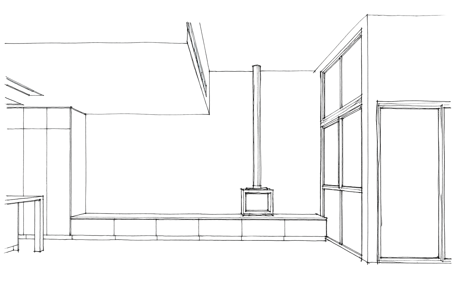 Kew Living Interior b&w.png