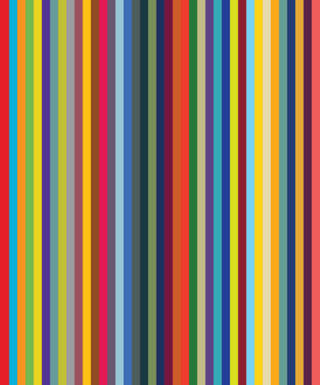A vibrant pattern of vertical rainbow-colored stripes.