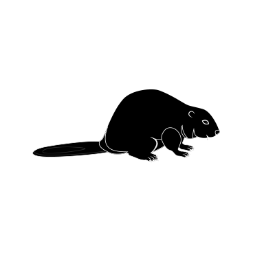 Black and white drawing of a mouse lying on its side with eyes closed and nose pointed downward.