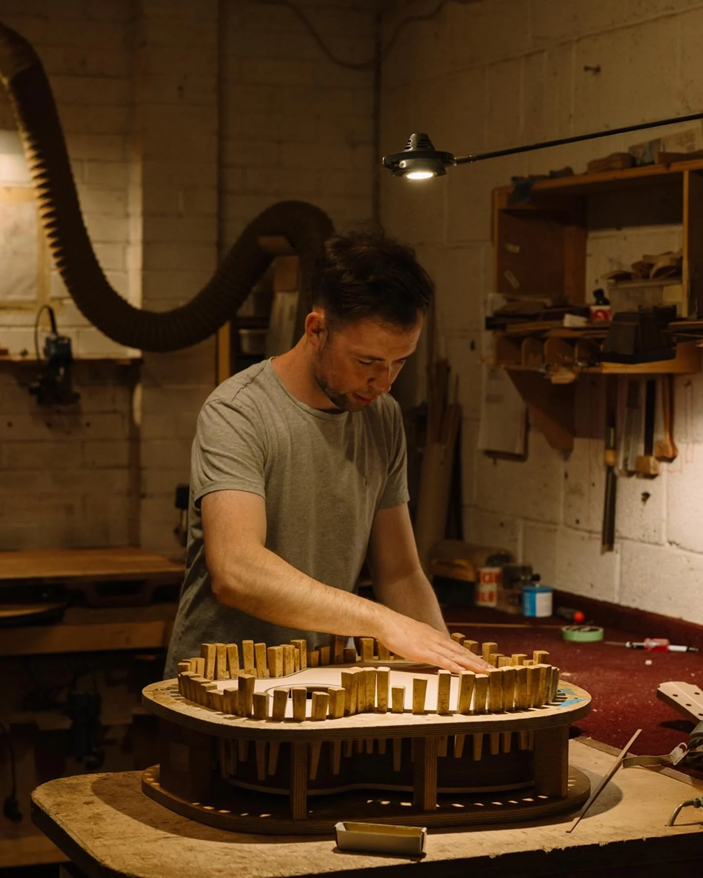 Some shots from a recent shoot with @avalonguitarsofficial &amp; @thought.co, turns out Calum is class at making guitars