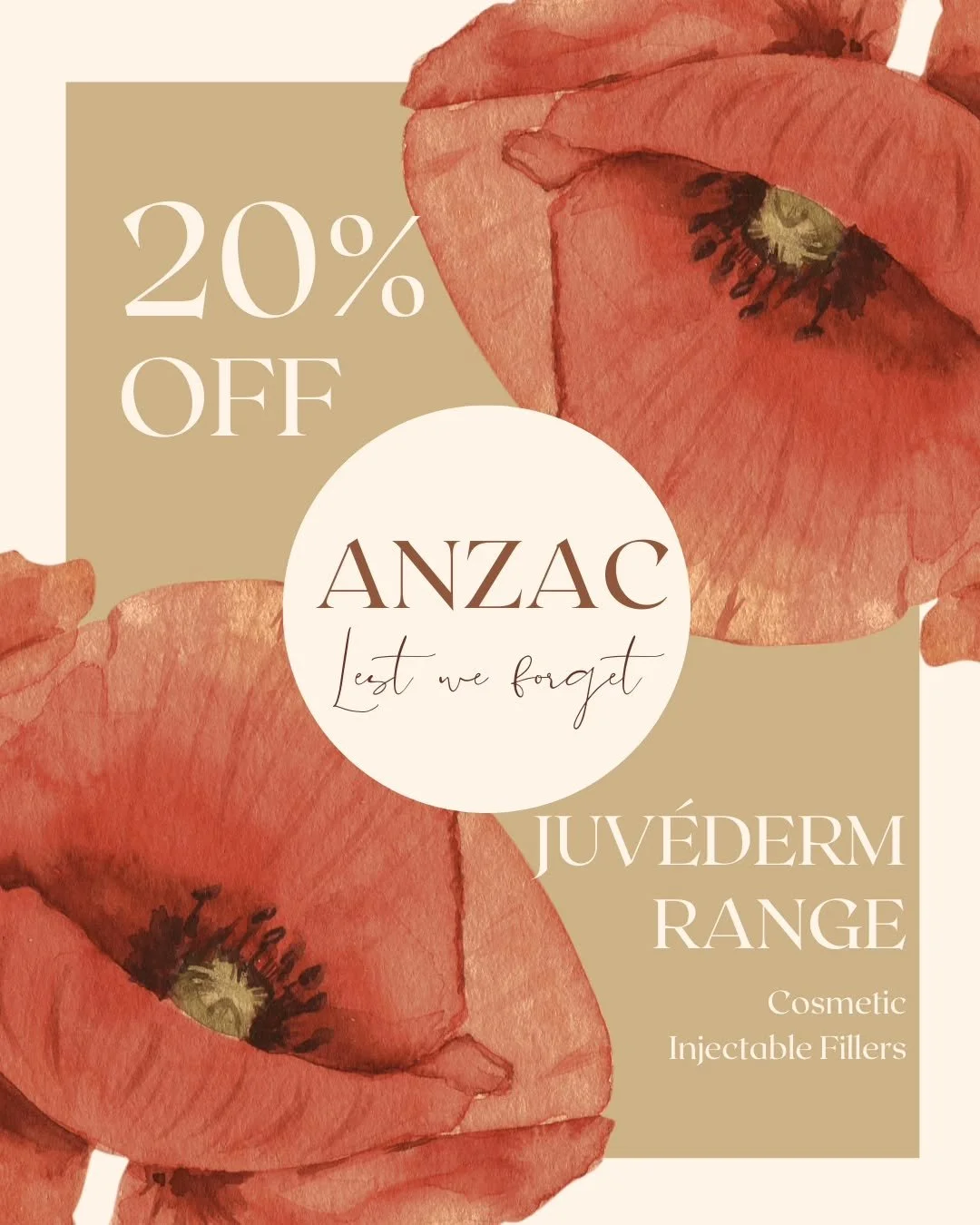 This ANZAC, we take a moment to reflect, remember, and honour while also giving back to you 🤍

Enjoy 20% OFF the Juvederm range, including Volux, Voluma, and Ultra Plus XC for a limited time.

Whether you&rsquo;re looking to define, restore volume, 