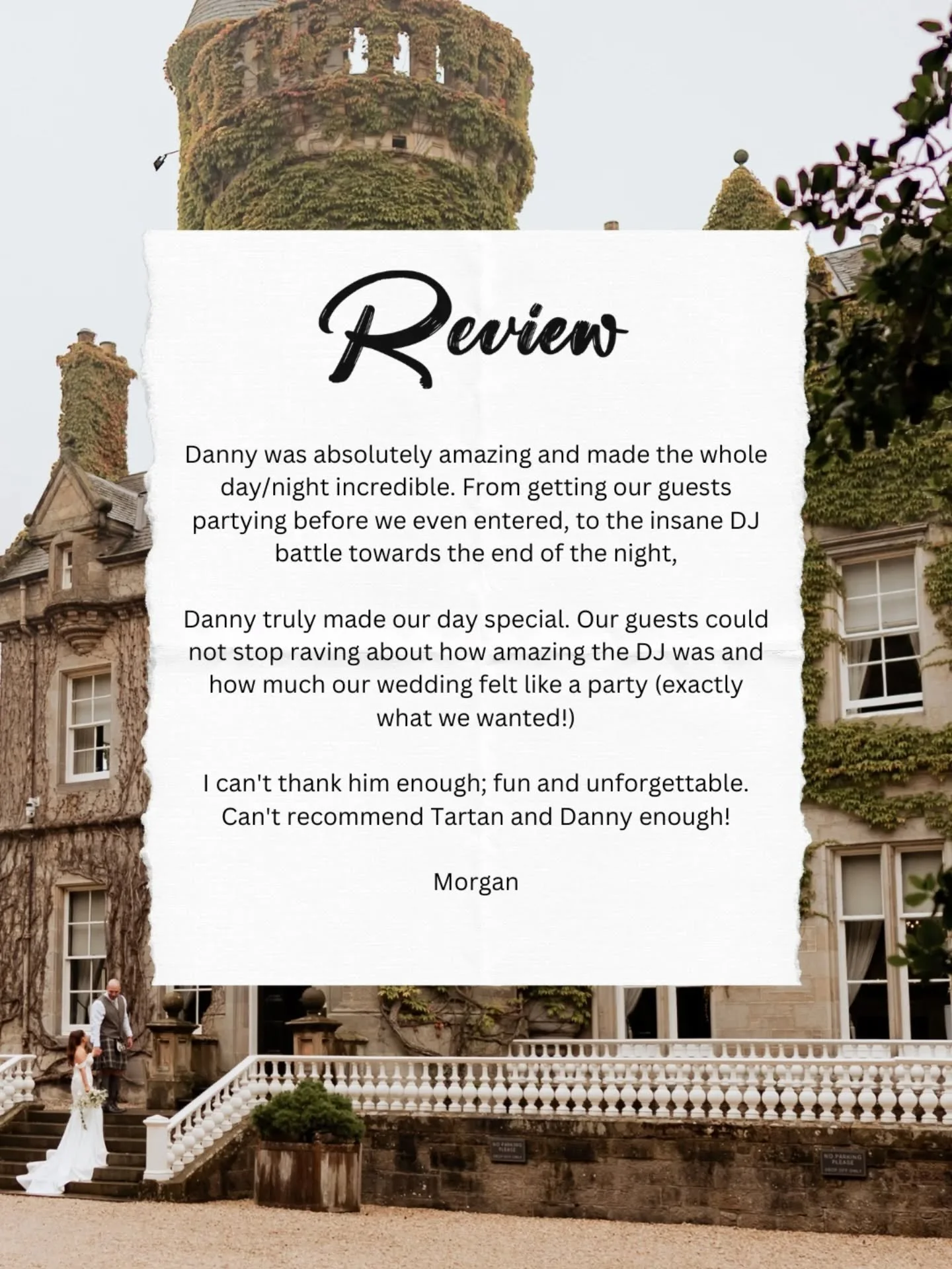 Lovely feedback from the new Mrs Hewat 🤍

@paulgovers_photography // @carlowrie_castle