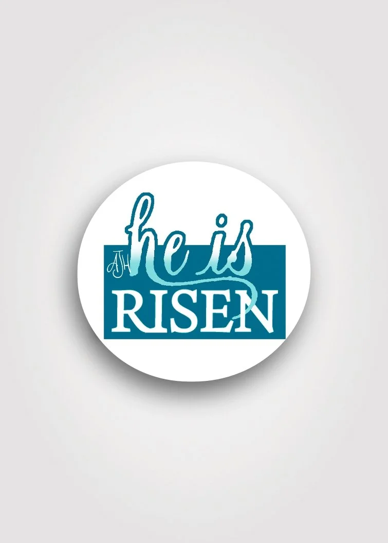 Aufkleber "He is risen"