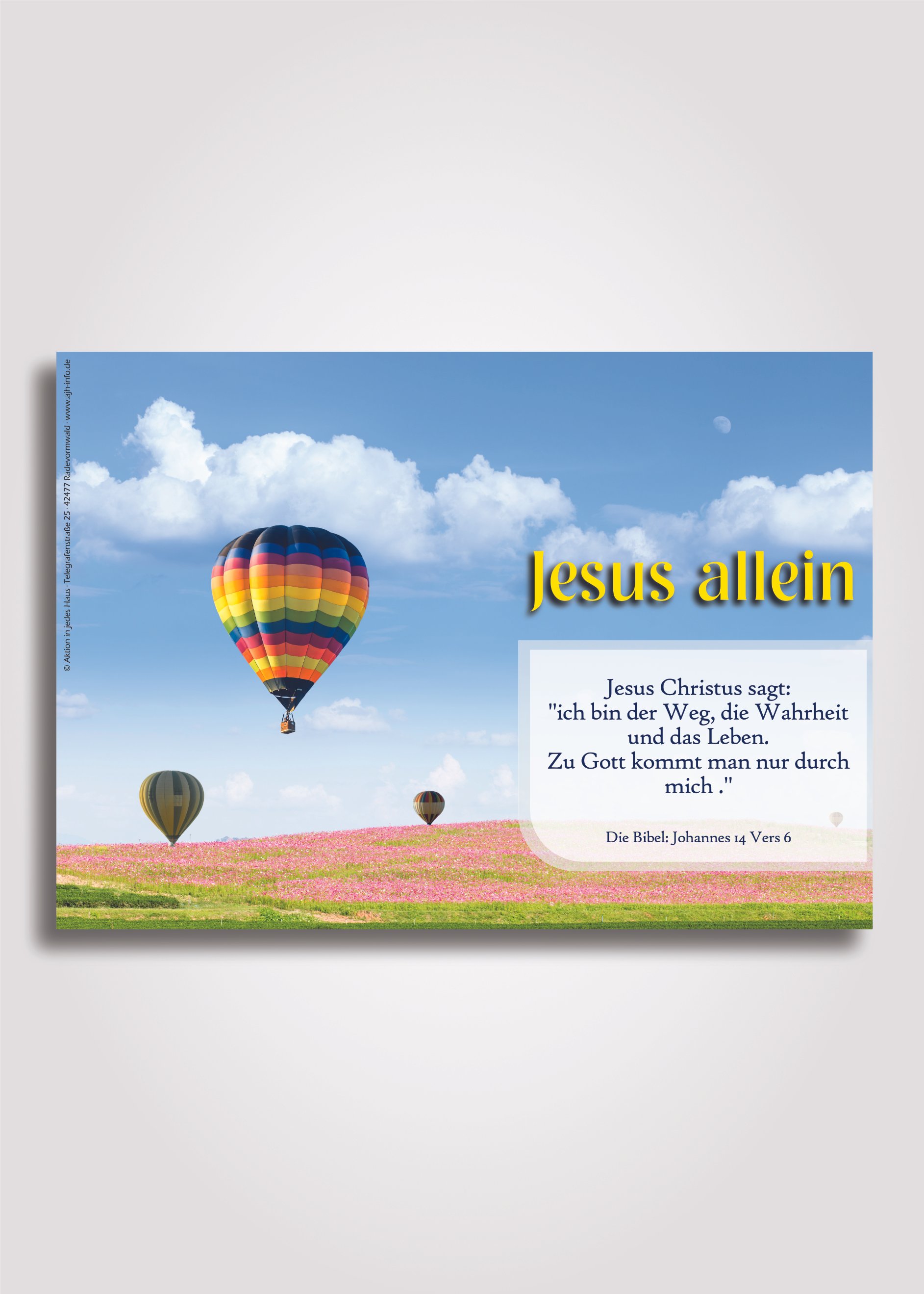 Poster "Jesus allein" (auch zu Himmelfahrt)