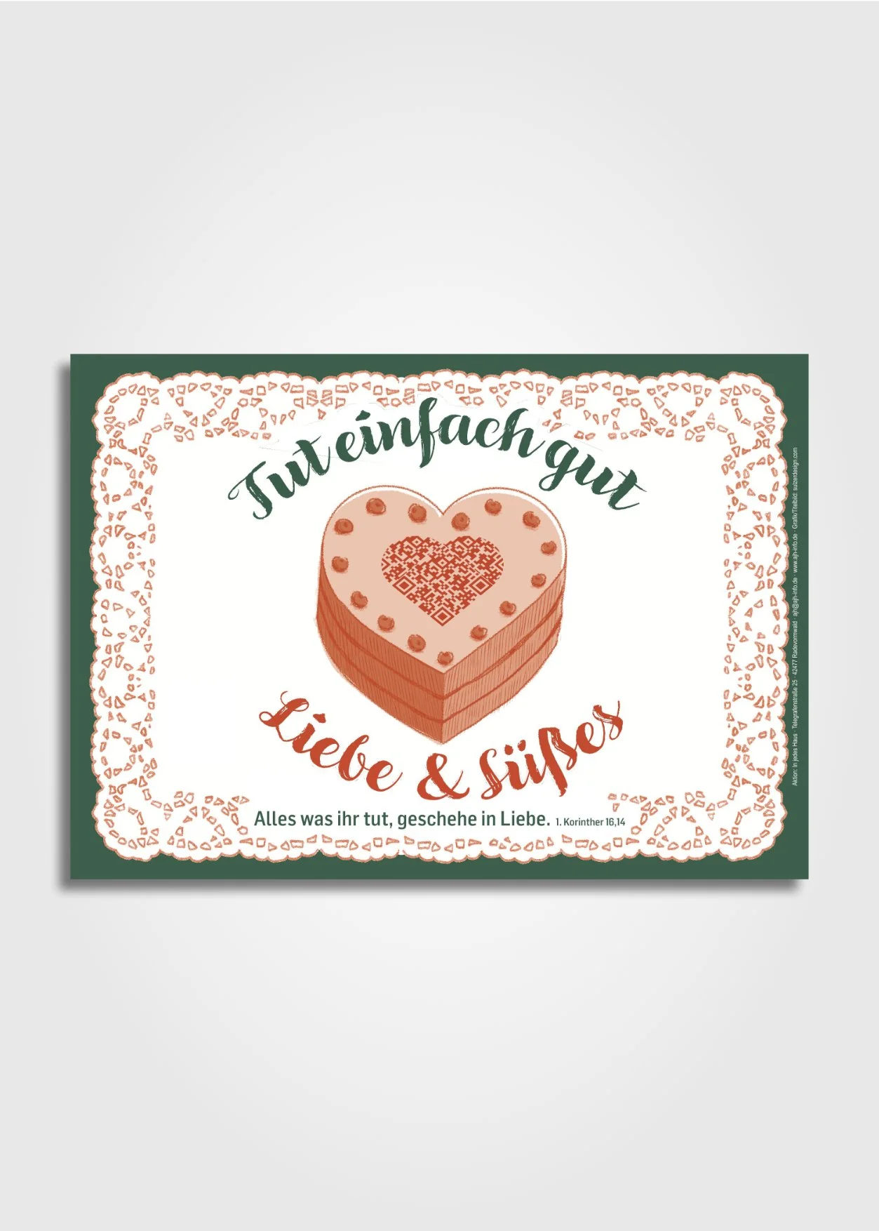 Liebe und Süßes (10 Platzsets)