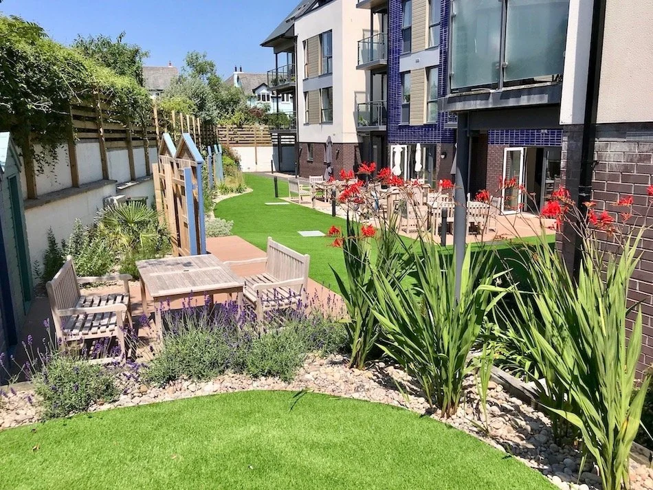 Beautiful commercial garden in Falmouth Cornwall managed by Juniper Gardens