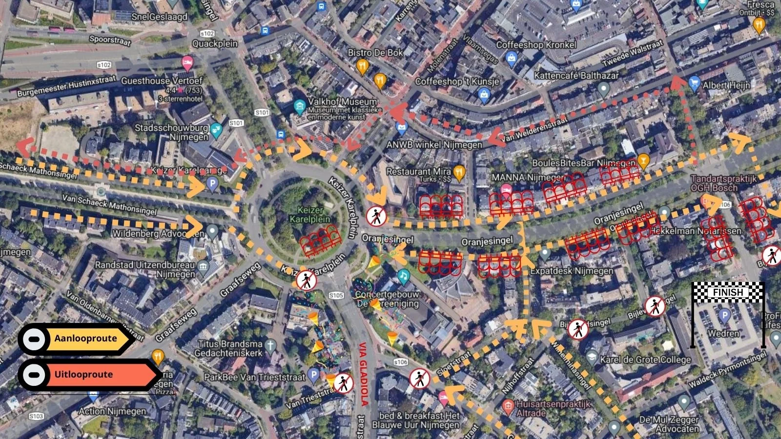 Tribunekaarten Nijmeegse Vierdaagse 2026 routes Nijmegen