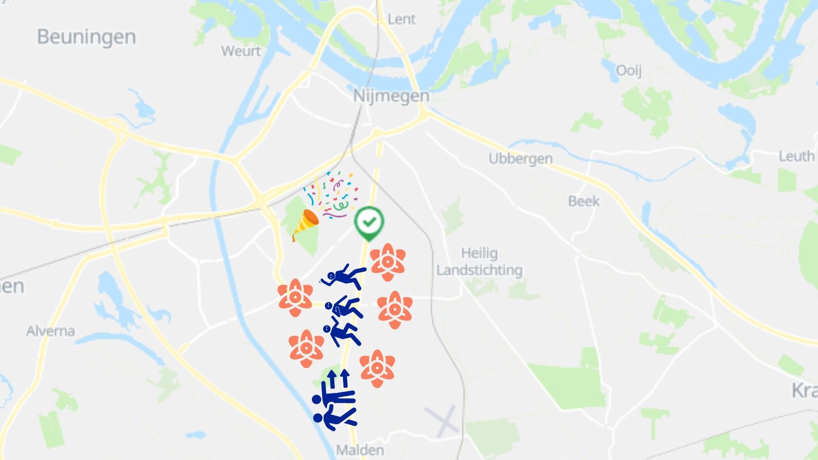 Via Gladiola van de Nijmeegse Vierdaagse | Lopen Zonder Blaren