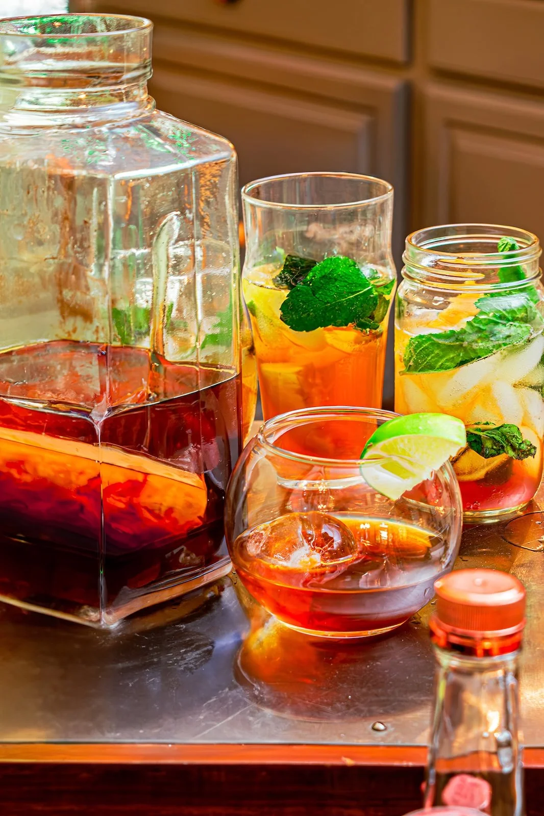 Dark Rum Marinated with Pineapple and Vanilla Bean and Pineapple Rum Mojitos