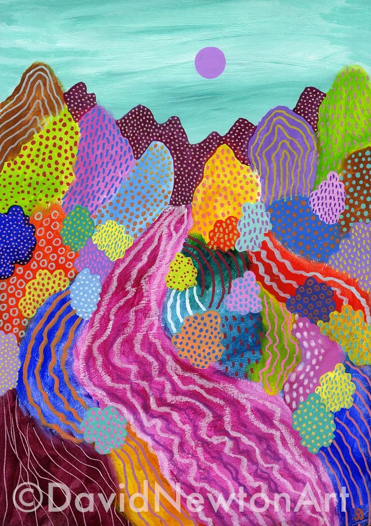 Floating World: Crimson River (21cmX29cm)