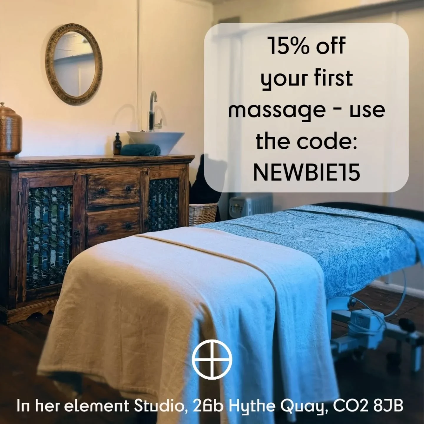Are you ready to spend time on the most important person in your life?

💕YOUR SELF!😍

We are offering new clients 15% off your first massage with us!

Choose from any of our massages at our beautiful therapy studio at Hythe Quay, Colchester.

From 