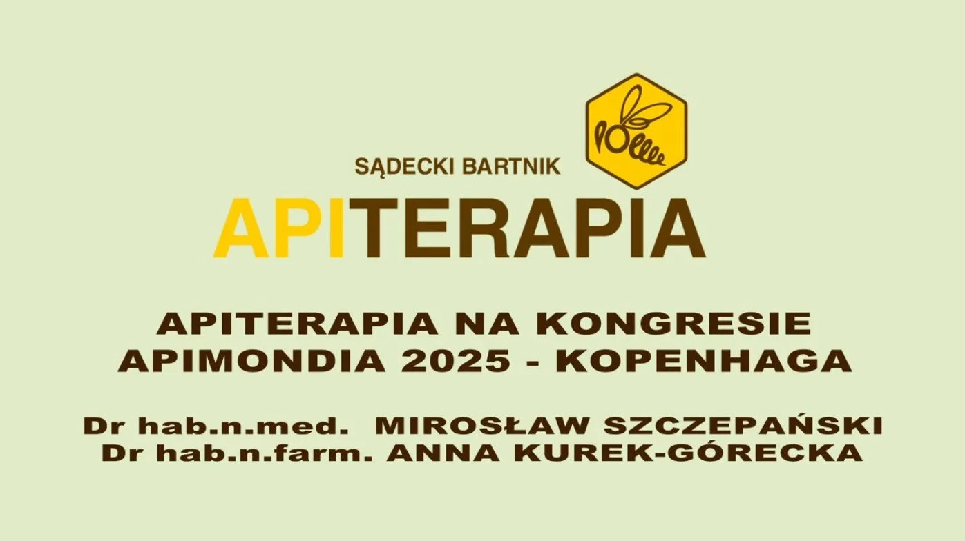 Apiterapia na kongresie Apimondia 2025 - Kopenhaga - dr hab. Mirosław Szczepański, dr nauk farm Anna Kurek-Górecka