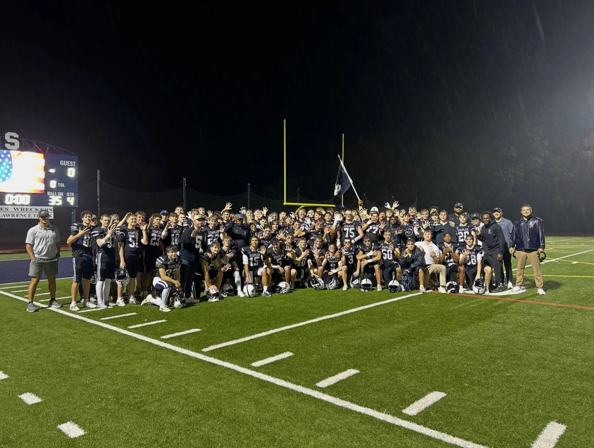 Last night was Staples Football&rsquo;s 500th win in Program history. 

Staples Football played our first game in 1920.

The accomplishment belongs to every player, coach, family who poured their self into the program along our history. 

The 2026 St