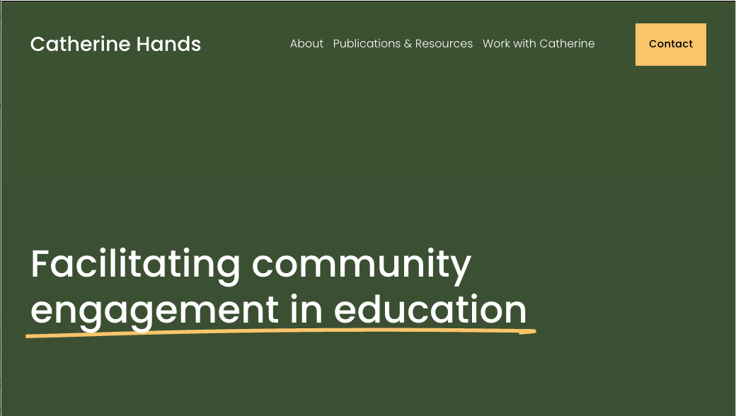 Catherine Hands website designed by Tuk Hansen