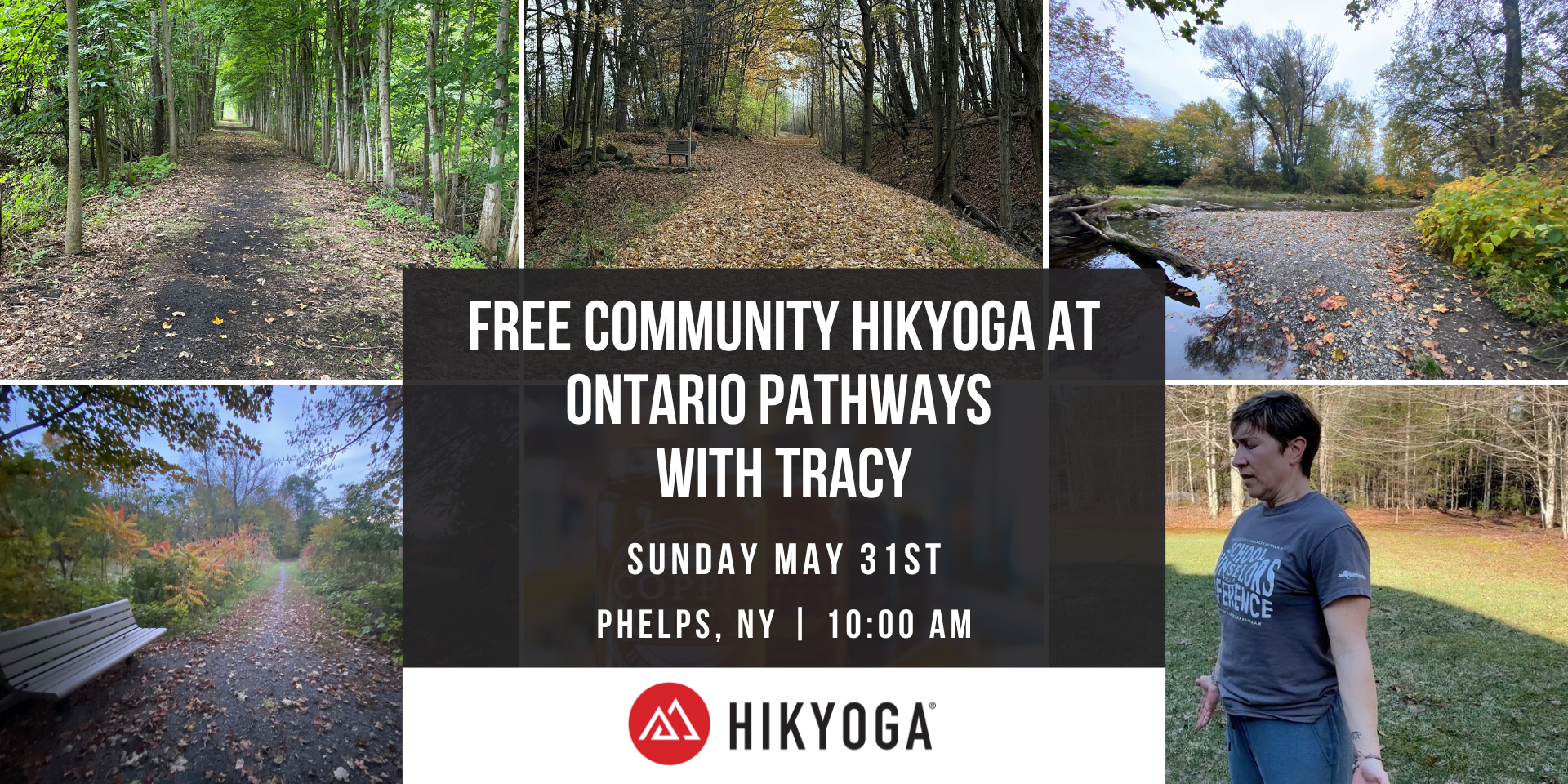 Free Community Hikyoga at Ontario Pathways with Tracy