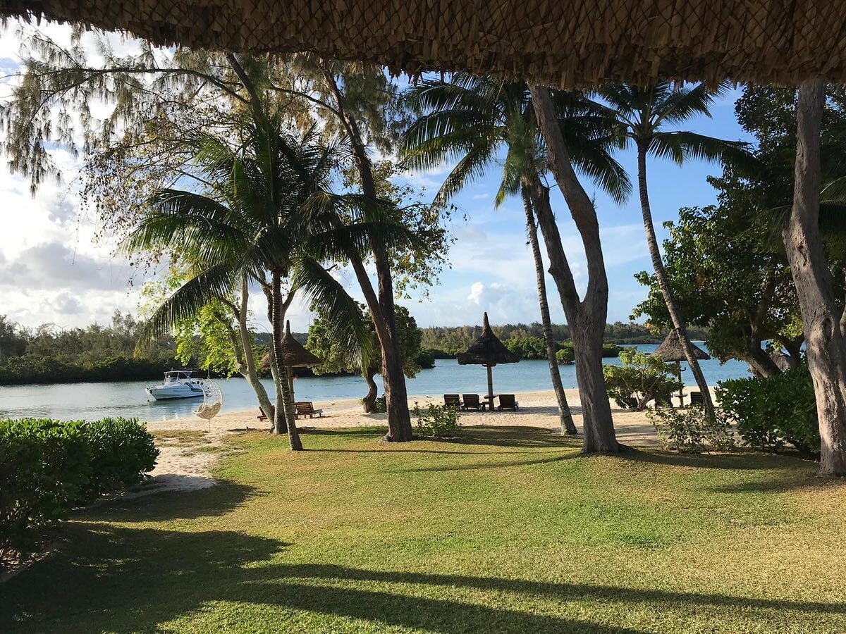 L a t e g r a m / from Mauritius. &ldquo;We have arrived. And It&rsquo;s beautiful. We spent this afternoon exploring and having a swim and then we had a bite to eat in the main restaurant and now we are having a white fluffy dressing gown night. The