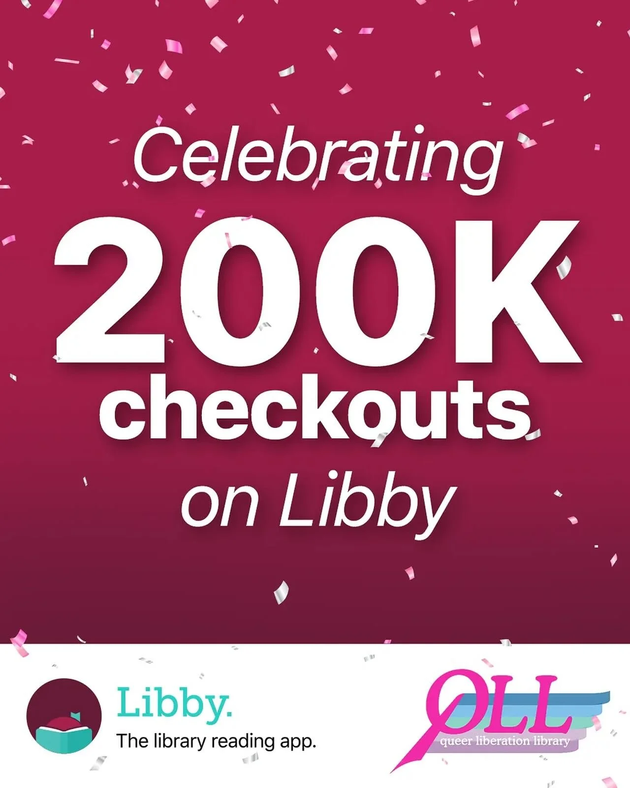 HUGE NEWS! ✨&nbsp;As of this morning, we&rsquo;ve officially hit ‼️&nbsp;200,000 checkouts ‼️ in 2025! That&rsquo;s like, A LOT of checkouts! That&rsquo;s 200,000 stories that have circulated among our patrons. It&rsquo;s 200,000 times we&rsquo;ve be