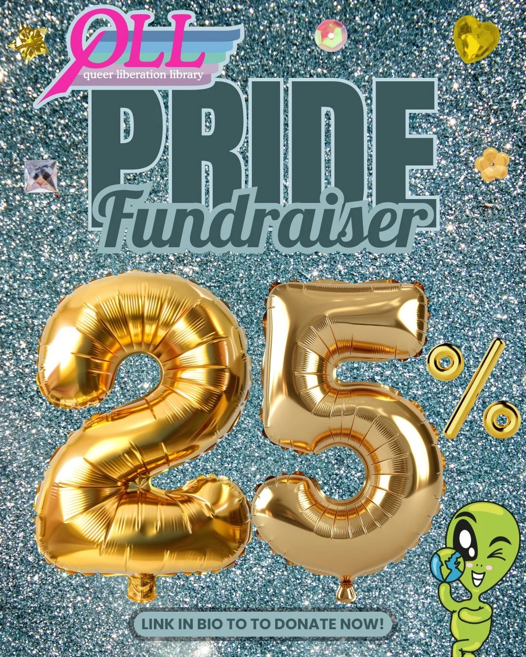 Update from your fav little queer library: we are officially 25% toward our Pride Fundraiser goal 🎉📖

That's a great start but there is still so much more to go and still plenty of time! Help fund queer community space AND influence the future of t