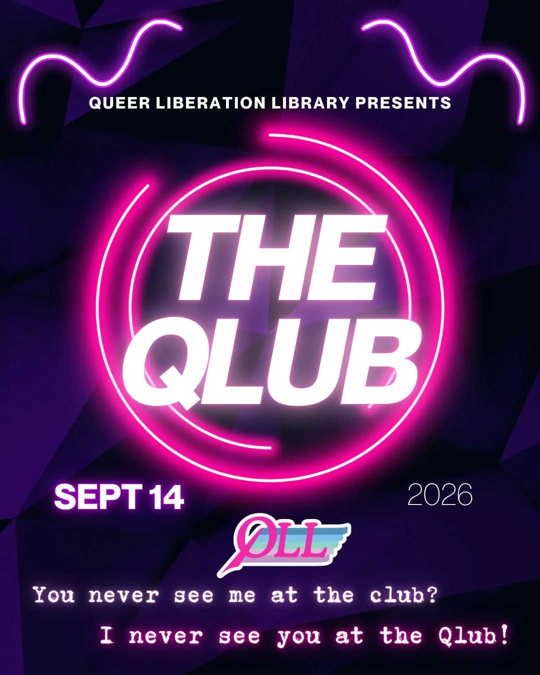 The Qlub is officially OPEN. 💳🌟📚

Want to support QLL on an ongoing basis and get some very fun queer-library perks in return? We've got the perfect thing!

💴 $5/month ➡️behind-the-scenes newsletter
💸 $10/month ➡️newsletter + early access to lib