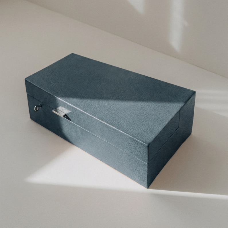 Trapezoid Leather Humidor