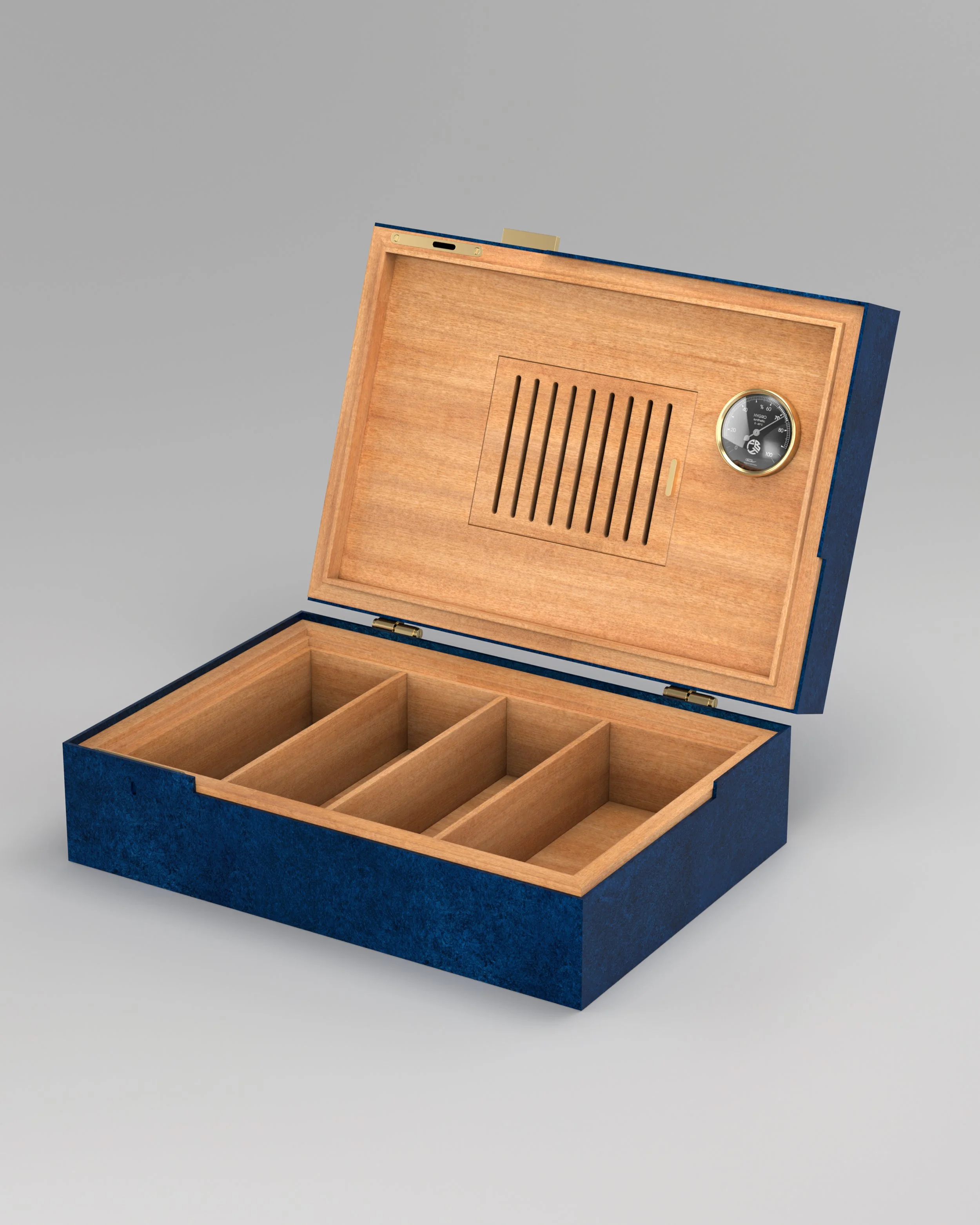 Rectangular-Metal-iridescent-powder-blue-HornmanAndCo-Humidor-OPEN.jpg