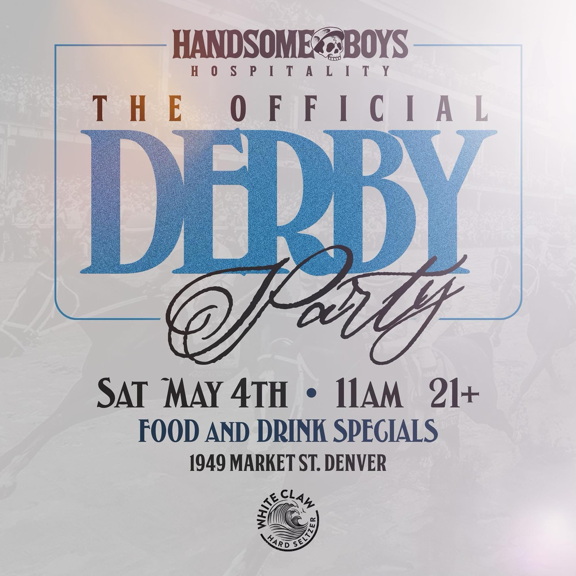 Saddle up for the ultimate Derby Day bash! 🐎 Join us for the official Derby White Claw party, kicking off at 11am!Experience the rhythm of music, the delight of delicious food, the joy of dancing, and the refreshment of drinks, all against the stunn