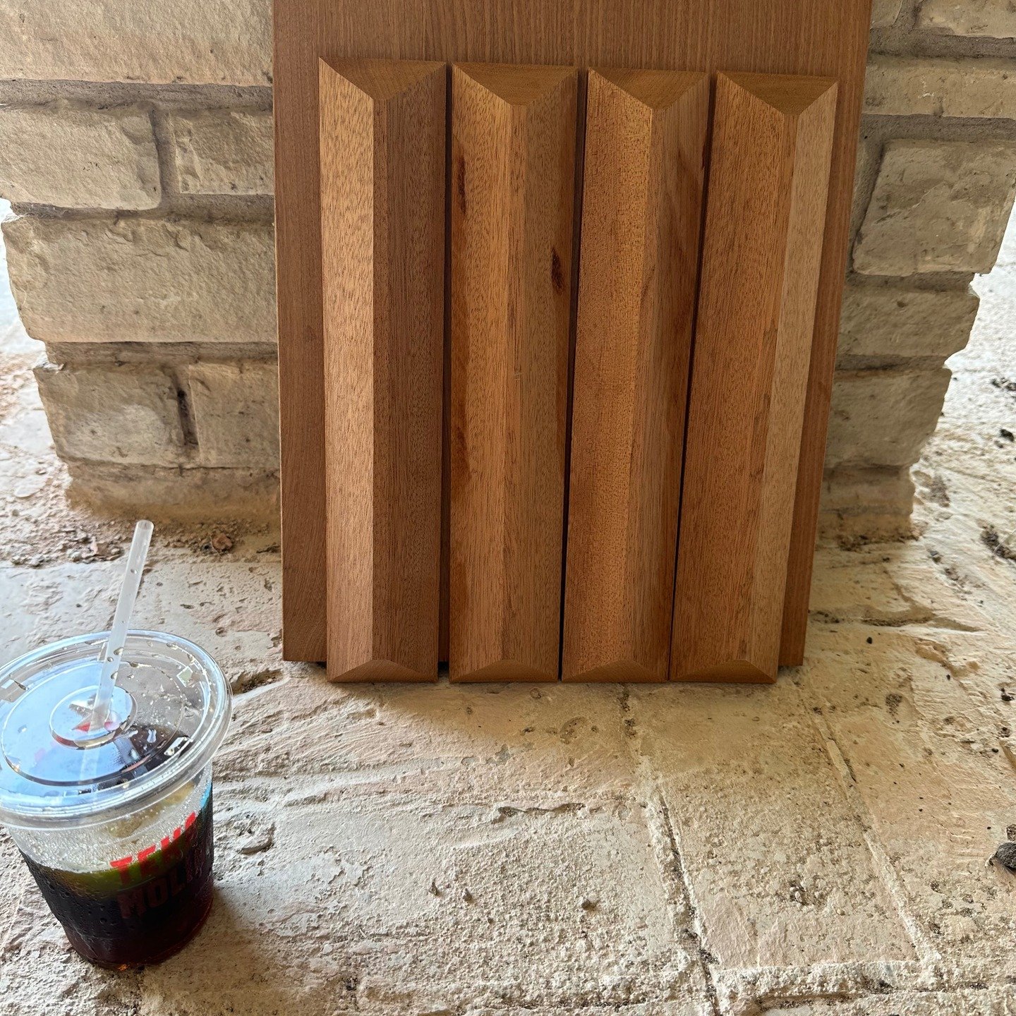 New character elements in the works: front door sample, cabinet door colors, hardware decisions, flagstone delivery.