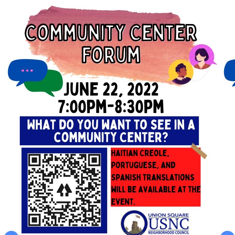 Community Center Forum