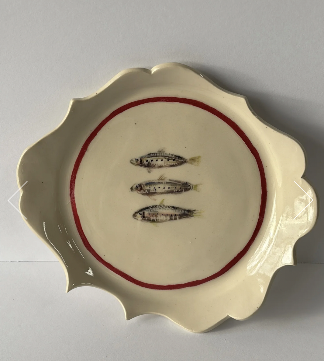 Scalloped Sardine Plate